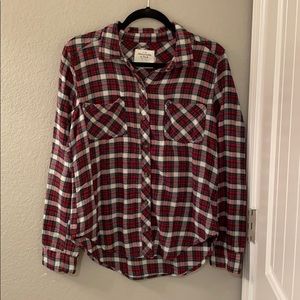 Abercrombie red plaid shirt